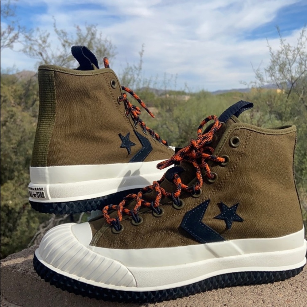 ⭐️ New Bosey MC Khaki Converse One Star Hi Top Sneaker Boots ⭐️